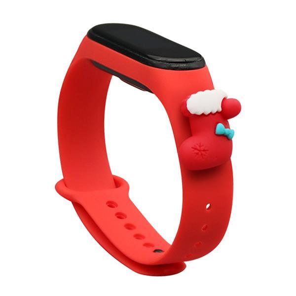 Xmas Sock Replacement Band Xiaomi Mi Band 4/3 - Röd | 5123 | AlltMobil