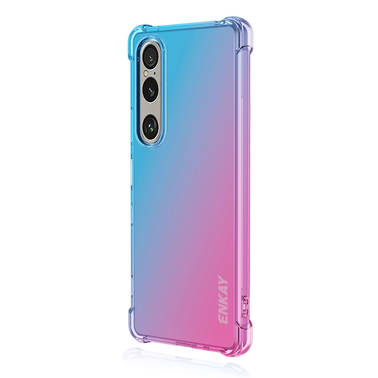 ENKAY Sony Xperia 1 VII Mobilskal Reinforced TPU - Blå/Rosa | 2353 | AlltMobil