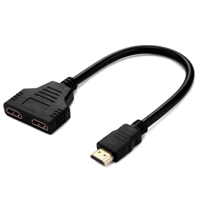 A-One Brand - Hdmi-adapter 1x HDMI ha till 2x HDMI ho 30cm - Svart