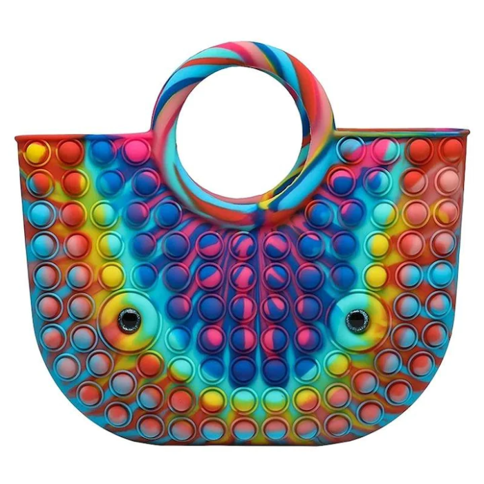 MEGA Handväska - Pop it Fidget Toy, leksak, Stress Relief Toy - Flerfärgad