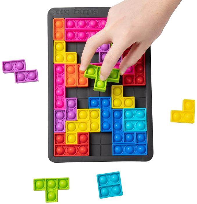 Building Block Pop it pussel - lindra stress eller rastlöshet