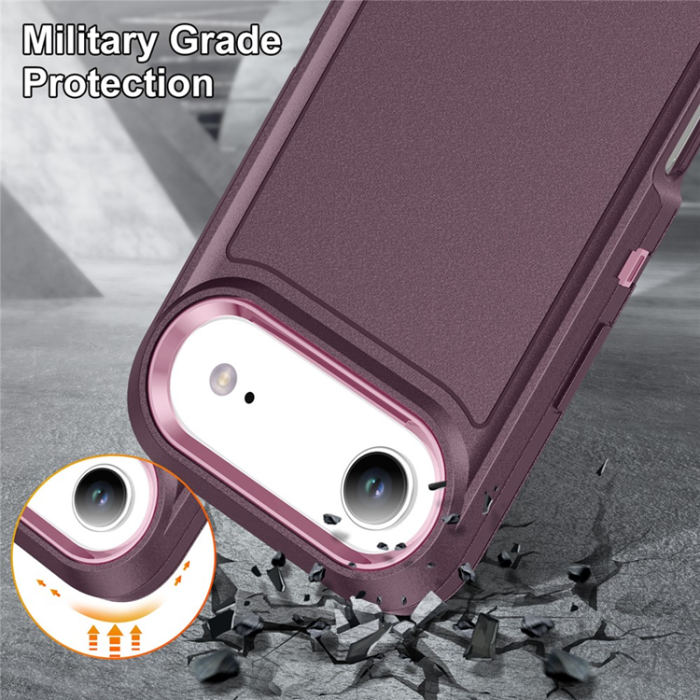 A-One Brand - iPhone 17 Air Mobilskal Kickstand Silikon - Lila/Rosa