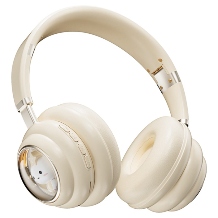 A-One Brand - Over-Ear Trådlösa Hörlurar för Barn Bluetooth Cat RGB-ljus KE-30 - Beige