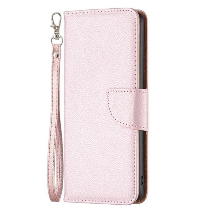 Taltech - iPhone 15 Plånboksfodral med Rem - Rosaguld
