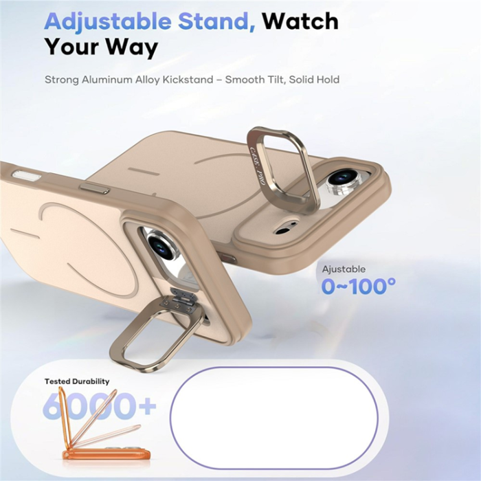 A-One Brand - iPhone Air Mobilskal MagSafe Skin-Touch Kickstand - Blå