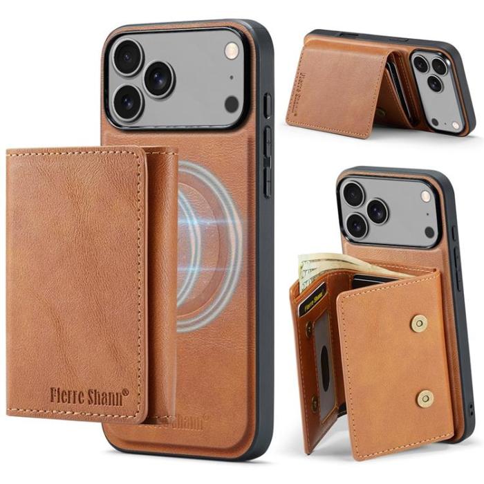 FIERRE SHANN - FIERRE SHANN iPhone 17 Pro Max Mobilskal MagSafe - Brun