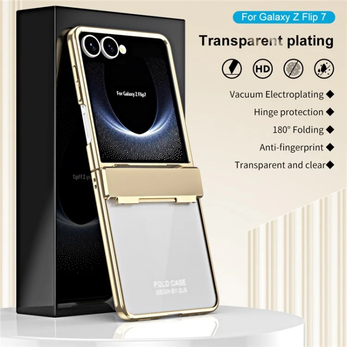 A-One Brand - Galaxy Z Flip 7 Mobilskal Electroplating PC Folding - Guld