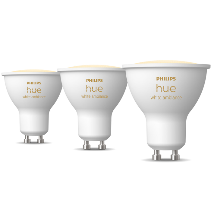 Philips - Philips Hue White Ambiance GU10 400lm 3-pack