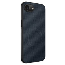 WANLONFENG - WANLONFENG iPhone 16e Mobilskal MagSafe Carbon Fiber TQ - Safir