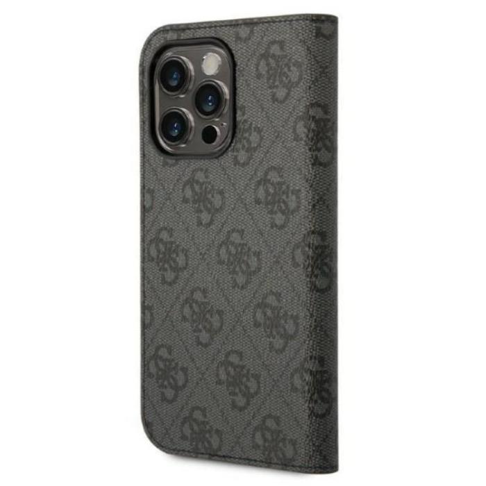Guess - GUESS iPhone 14 Pro Plånboksfodral Vintage Gold Logo - Svart