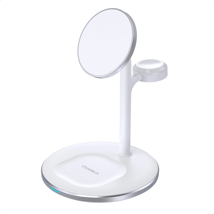 Choetech - Choetech 3-in-1 Trådlös Laddare Magsafe 15W iPhone, Apple Watch, AirPods - Vit