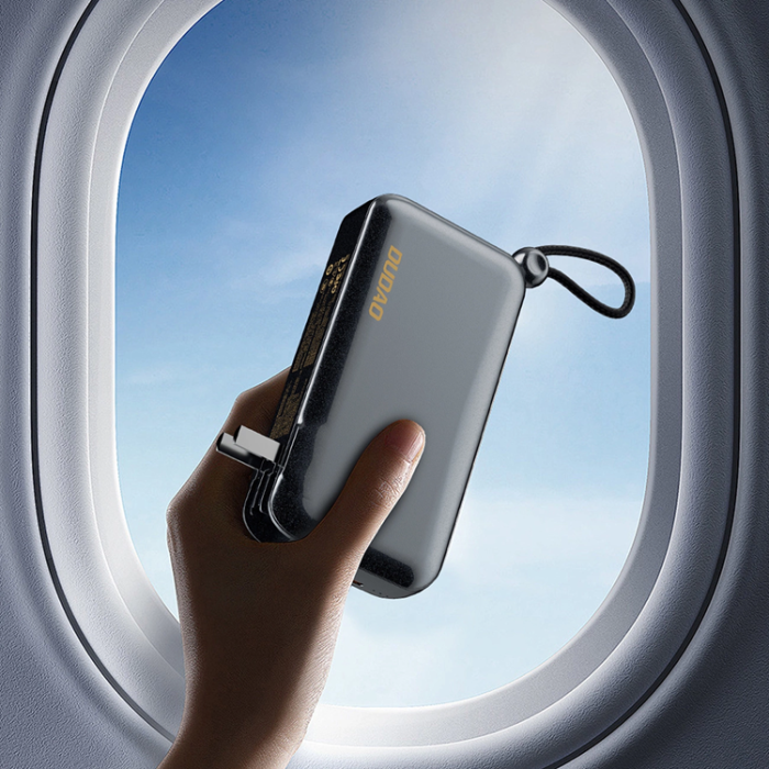 Dudao - Dudao 2in1 Powerbank 10000mAh Med 3-Plug Väggladdare - Svart