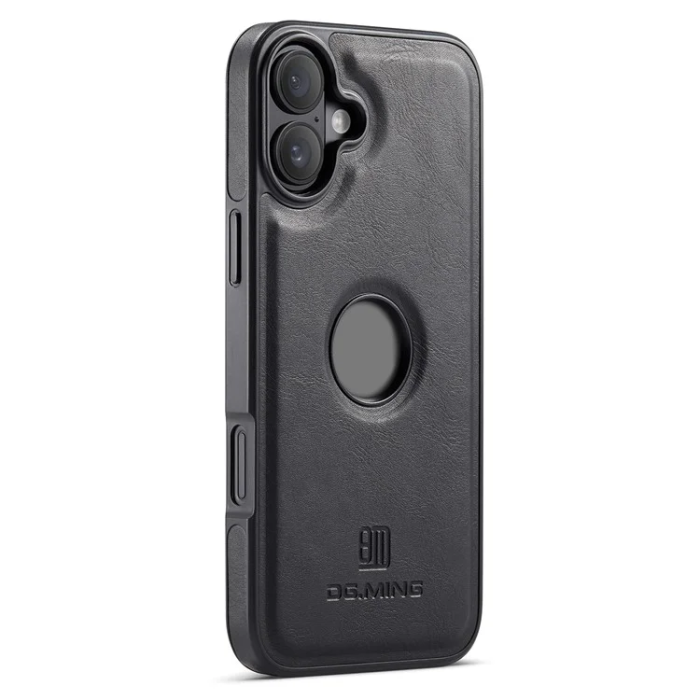DG.MING - DG.MING iPhone 16 Plus Mobilskal Anti-Drop Läder - Svart