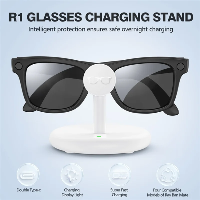 A-One Brand - Laddningsställ AR Smart Glasögon För Ray-Ban Meta - Vit