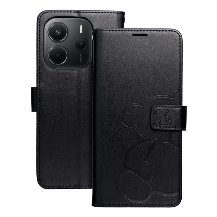 A-One Brand - Xiaomi Redmi Note 14 Plånboksfodral Mezzo - Teddy Bear Svart