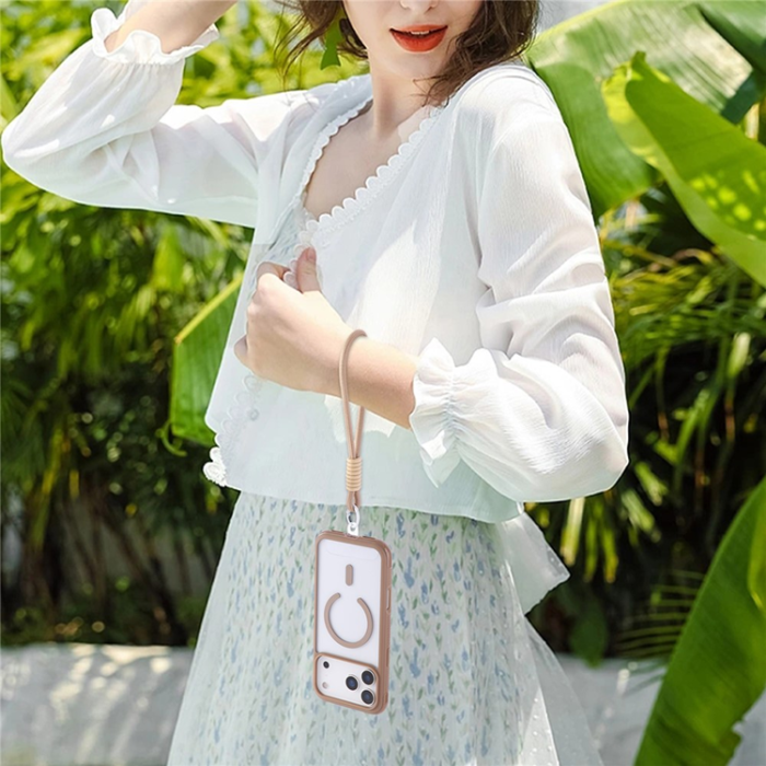 A-One Brand - iPhone 17 Pro Max Mobilskal MagSafe TPU+PC Transparent - Brun