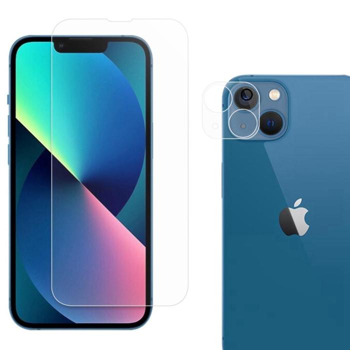 OEM - [2-PACK] Skärmskydd iPhone 14 Plus Kameralinsskydd i Härdat glas Clear