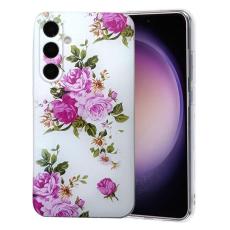OEM - Mobilskal till Samsung Galaxy A57 TPU - Rosblomma - Vit