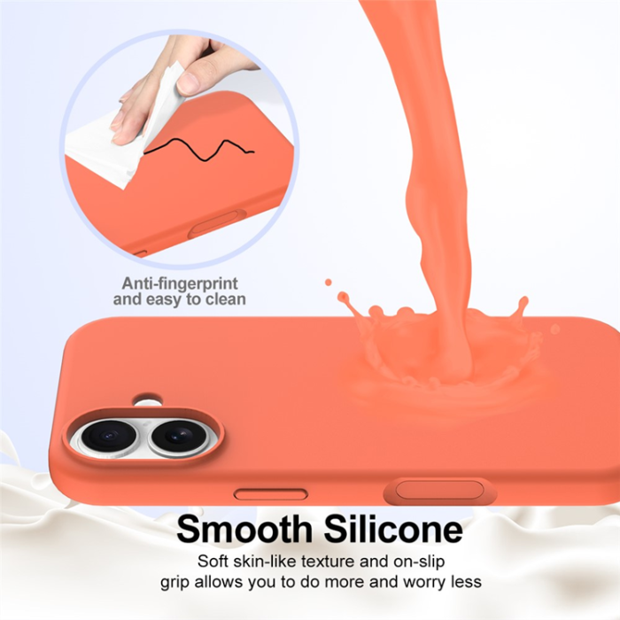A-One Brand - iPhone 17 Mobilskal MagSafe Silikon Anti-Drop - Orange
