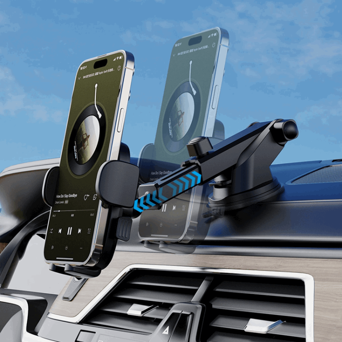 Dudao - Dudao F2N Plus Mobilhållare med Sugkopp,Gravitation 360° - Svart