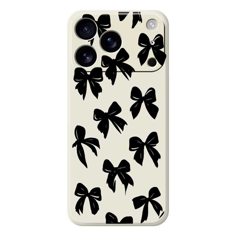 iPhone 17 Pro Mobilskal Bow Pattern Printing Straight - Beige | 2353 | AlltMobil