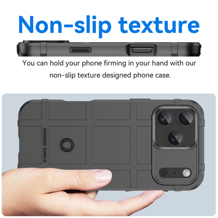 A-One Brand - iPhone 17 Pro Max Mobilskal Grid Design Soft TPU - Svart