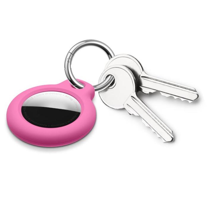 OEM - Airtag hållare med nyckelring - Rosa