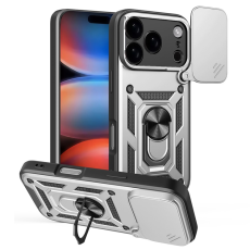 Amorus - AMORUS iPhone 17 Pro Max Mobilskal Kameralinsreglage - Silver