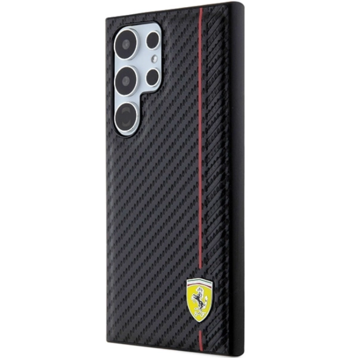 Ferrari - Ferrari Galaxy S24 Ultra Mobilskal Carbon Printed Line - Svart
