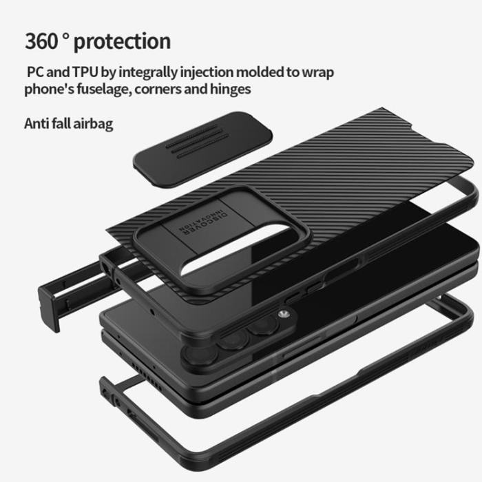 Nillkin - Nillkin Galaxy Z Fold 4 Skal Camshield Pro - Blå