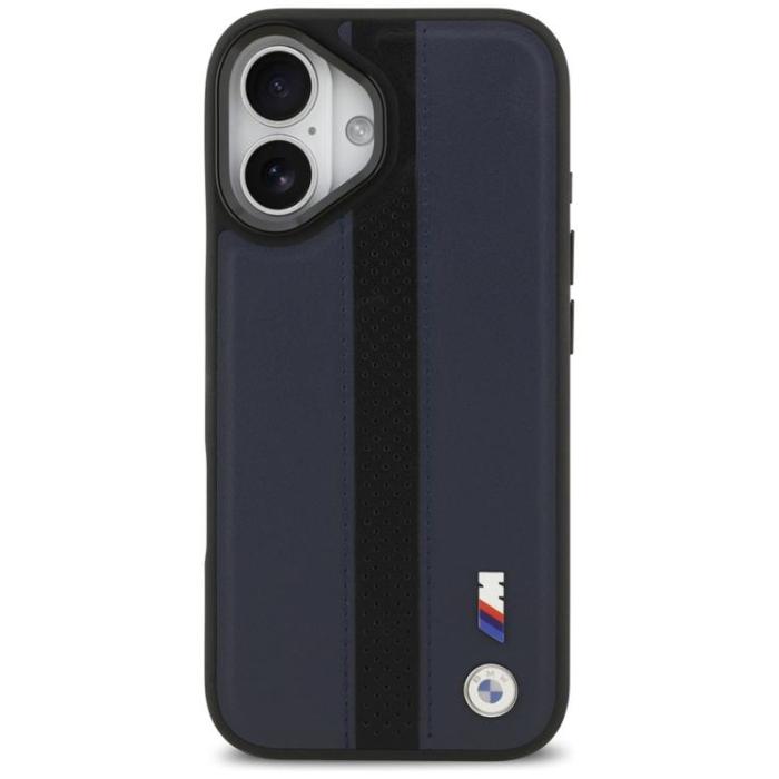 BMW - BMW iPhone 17 Mobilskal MagSafe M Perforated Stripe Logo - Marinblå