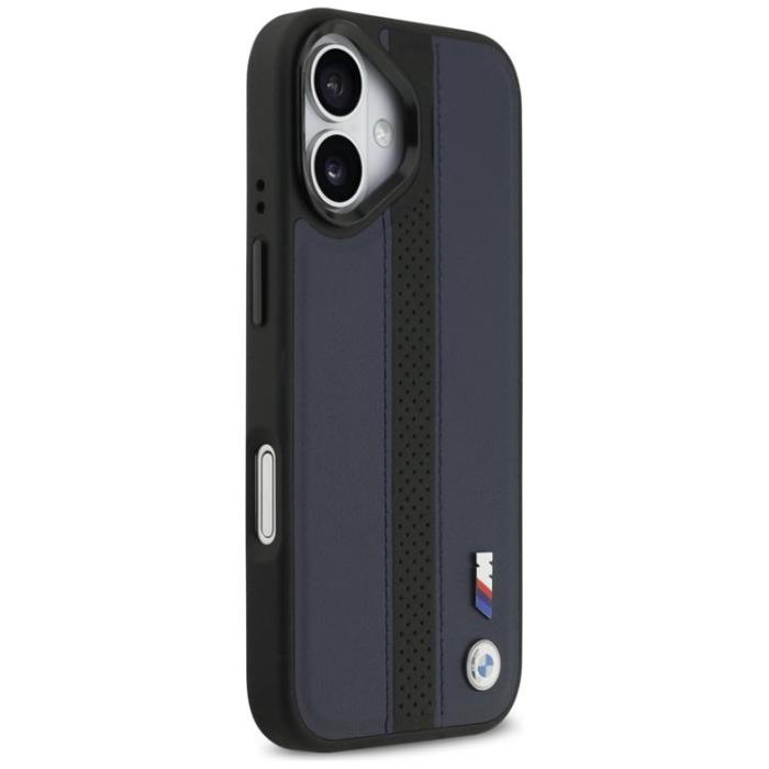 BMW - BMW iPhone 17 Mobilskal MagSafe M Perforated Stripe Logo - Marinblå