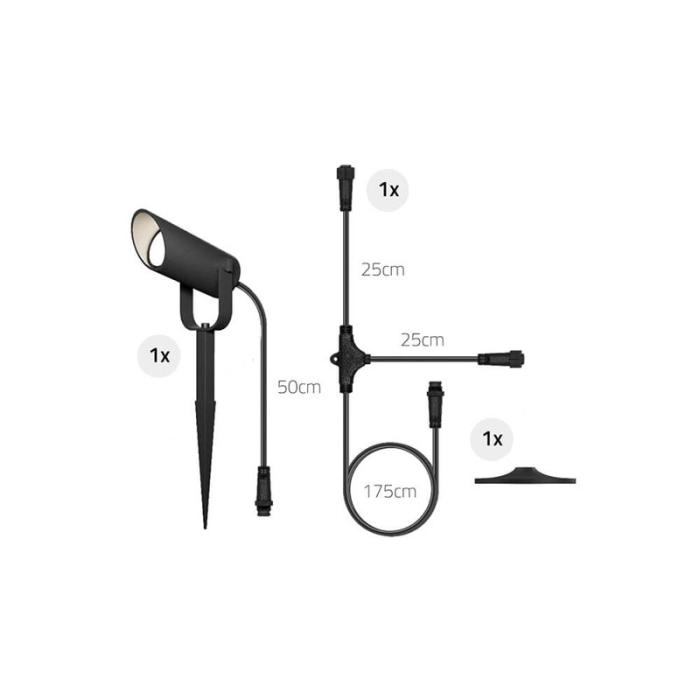 HOMBLI - HOMBLI Smart Utomhus Spotlight 1-pack RGB CCT Svart