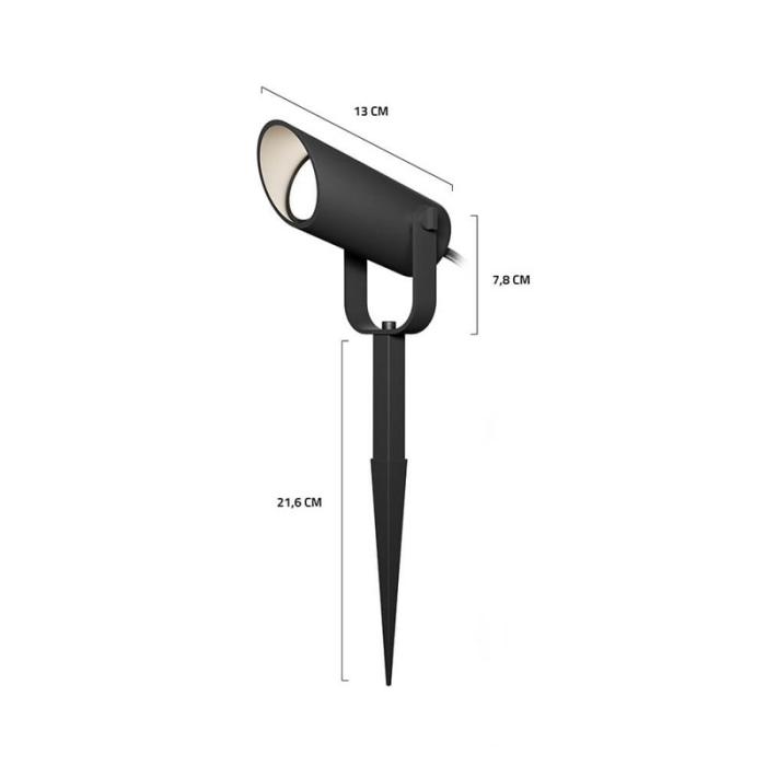 HOMBLI - HOMBLI Smart Utomhus Spotlight 3-pack RGB CCT Svart