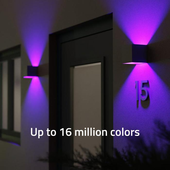 HOMBLI - HOMBLI Smart Vägglampa Inomhus och Utomhus RGB CCT Grå