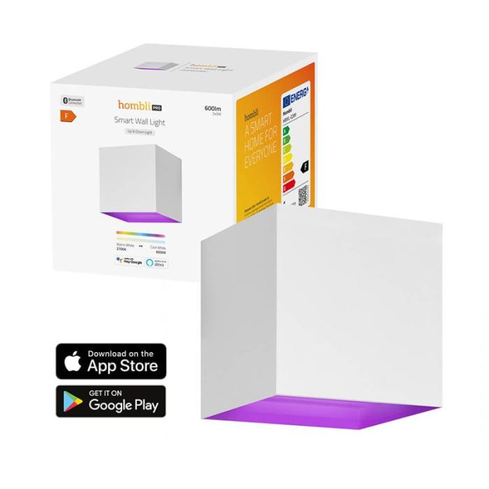 HOMBLI - HOMBLI Smart Vägglampa Inomhus och Utomhus RGB CCT Vit