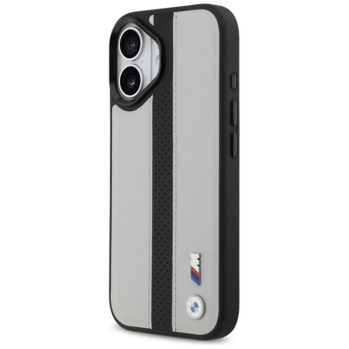BMW - BMW iPhone 17 Mobilskal MagSafe M Perforated Stripe Logo - Grå