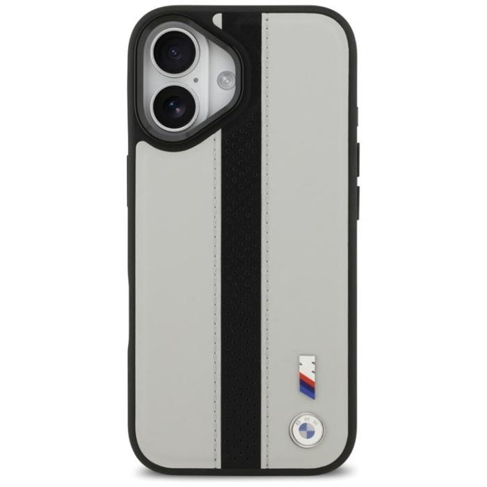 BMW - BMW iPhone 17 Mobilskal MagSafe M Perforated Stripe Logo - Grå