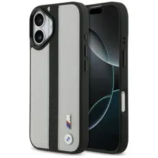 BMW - BMW Mobilskal till iPhone 17 MagSafe M Perforated Stripe Logo - Gr&aring;