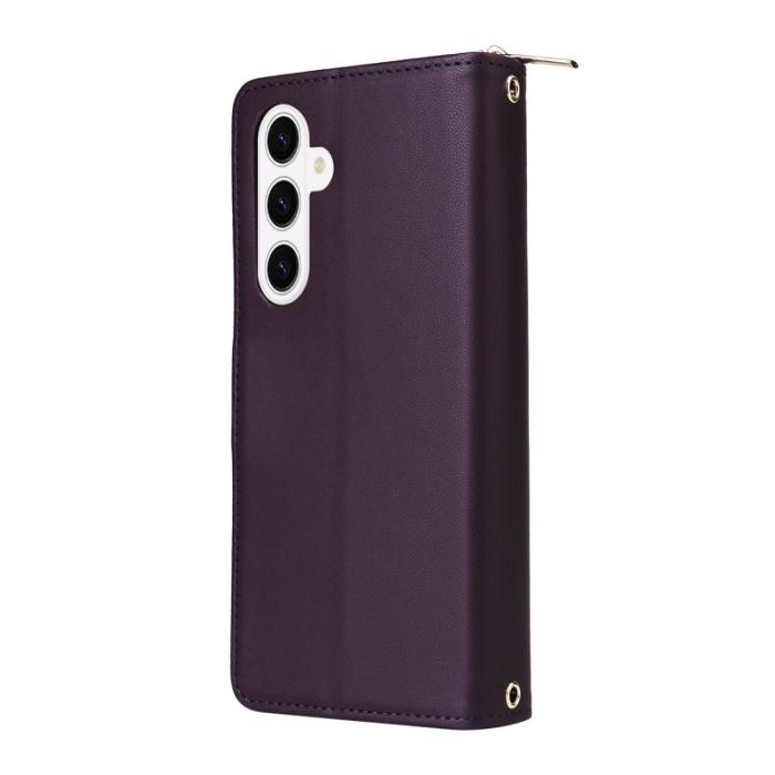 OEM - Mobilfodral för Samsung Galaxy S26 Konstläder 9 kortfack - Mörklila