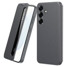 OEM - Mobilfodral f&ouml;r Samsung Galaxy S26 Plus Smart View Konstl&auml;der - Gr&aring;