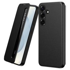 OEM - Mobilfodral f&ouml;r Samsung Galaxy S26 Plus Smart View Konstl&auml;der - Svart