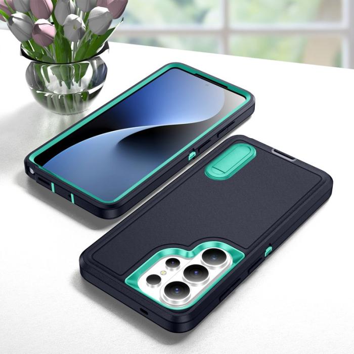 OEM - Mobilskal för Samsung Galaxy S26 Ultra PC + Silikon Anti-Drop Kickstand - Svart