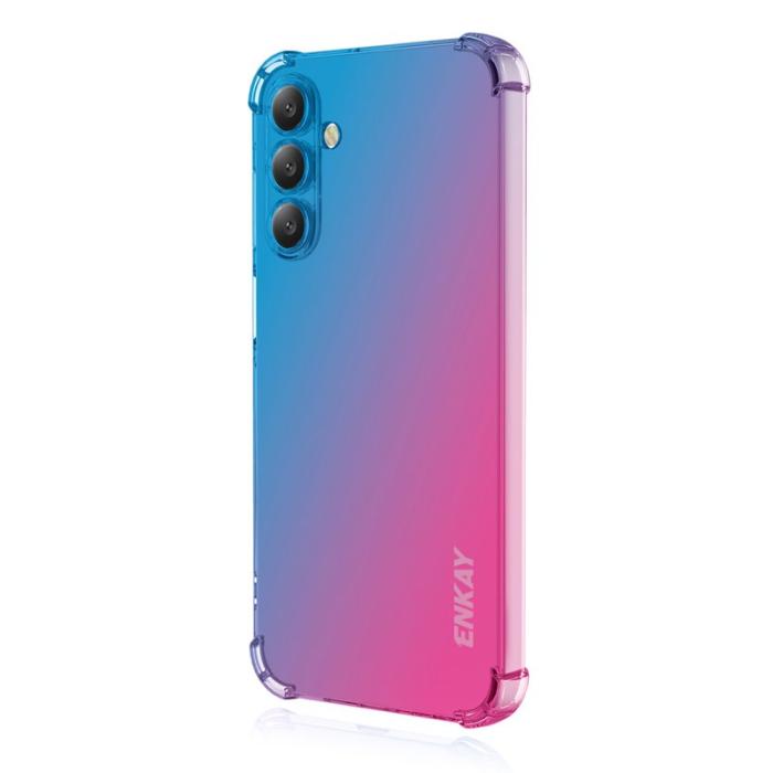 ENKAY - Enkay Mobilskal för Samsung Galaxy S26 TPU - Blå/Rosa