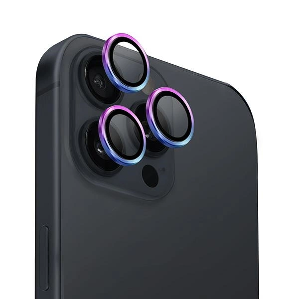 UNIQ iPhone 16 Pro/16 Pro Max Kameralinsskydd Härdat Glas Optix - Iriserande | 5468 | AlltMobil