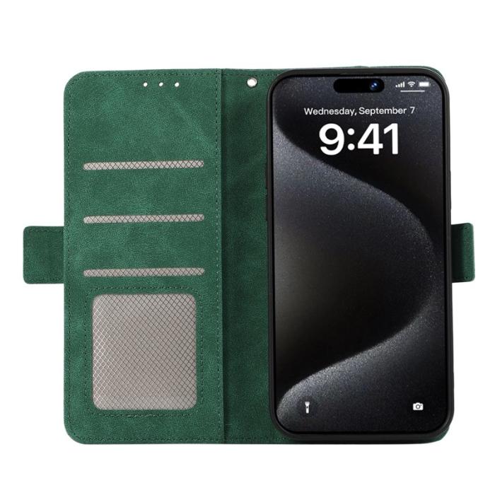 ABEEL - ABEEL Mobilskal till iPhone 16 Plus Med Magnetstängning RFID-Skydd - Grön