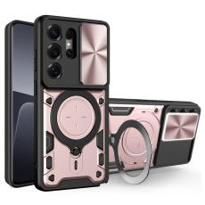 OEM - Mobilskal f&ouml;r Samsung Galaxy S26 Ultra TPU + PC med Kickstand - Rosa