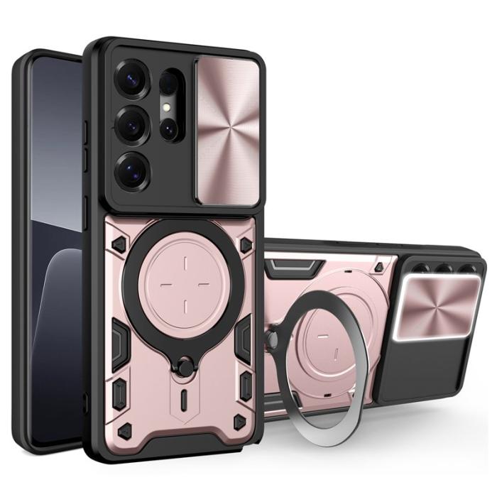 OEM - Mobilskal för Samsung Galaxy S26 Ultra TPU + PC med Kickstand - Rosa