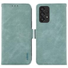 ABEEL - ABEEL Samsung Galaxy A53 5G Pl&aring;nboksfodral Konstl&auml;der RFID-Skydd - Bl&aring;