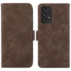 ABEEL - ABEEL Samsung Galaxy A53 5G Pl&aring;nboksfodral Konstl&auml;der RFID-Skydd Brun